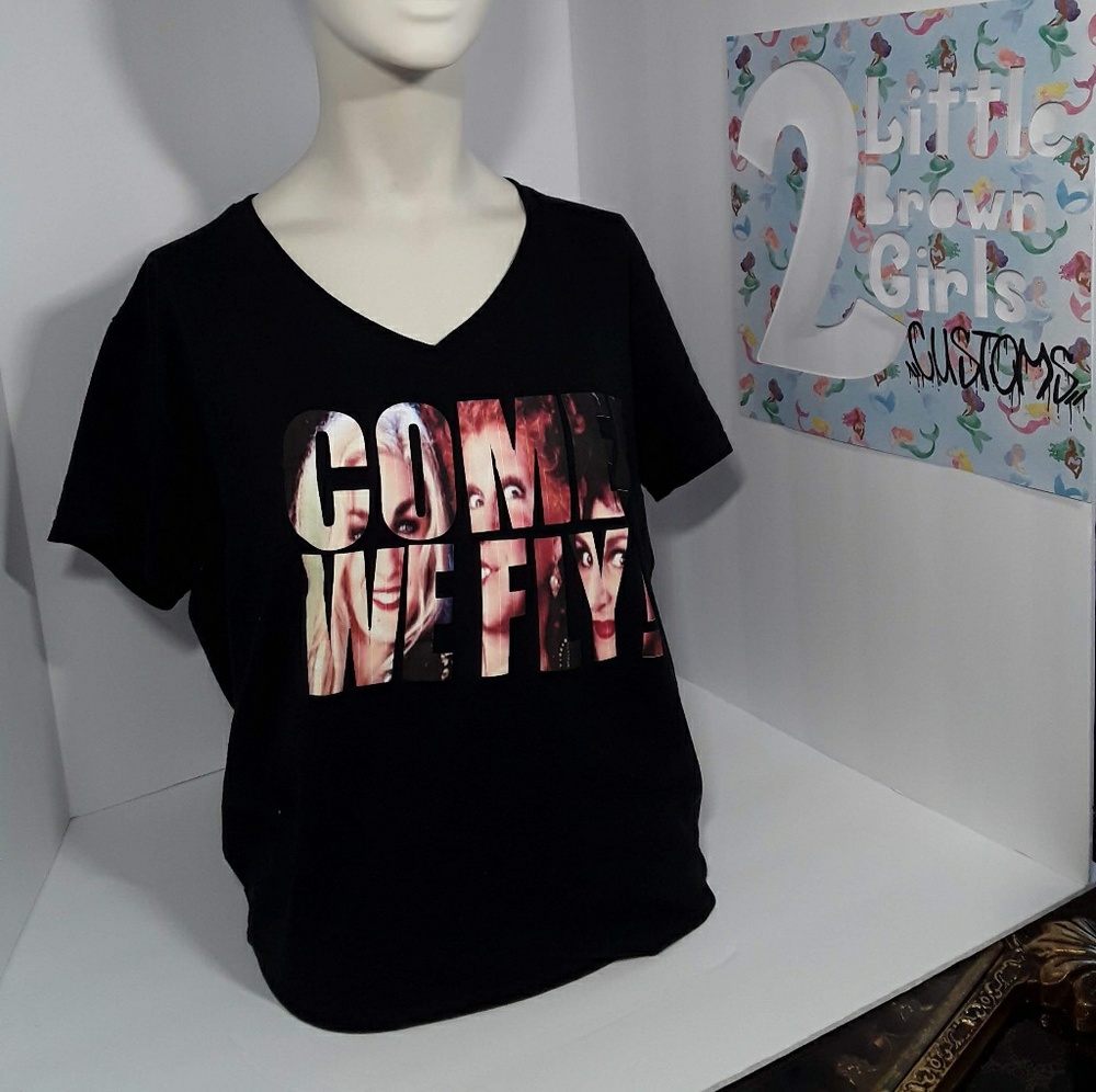 2 Little Brown Girls Customs COME WE FLY! tee